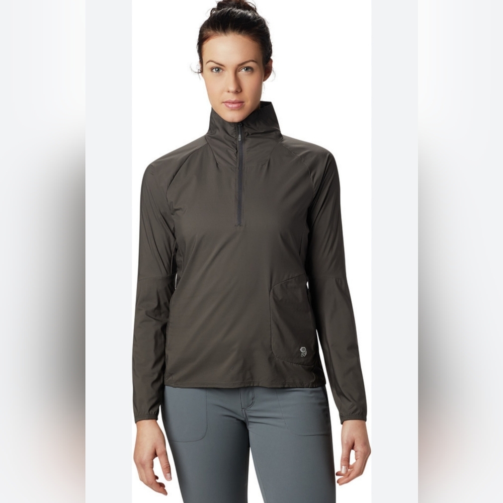 Mountain Hardwear Kor Preshell Pullover Windbreaker Jacket Black XS